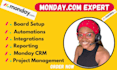 setup monday com CRM, build automations and integrations