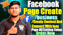 professional facebook page create and all setting setup