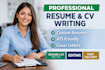 write or edit a professional resume CV that pass ats and gets more interviews