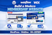 build modern modern wordpress, webflow, or wix websites with membership access