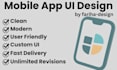 design clean and modren mobile app UI screens