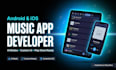 develop android music player app with ai and custom modules