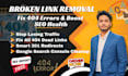 fix broken links and 404 errors for better SEO