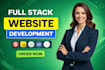 do full stack developer build custom website design and website development