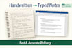 type handwritten notes into clean PDF or word