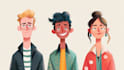 draw flat vector character design