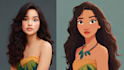beautiful portrait in disney cartoon