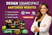 design squarespace online bartender website design