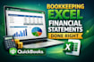 do bookkeeping, cleanup, financial statements,reconcilliation