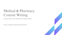 write evidence based medical and pharmacy blog articles