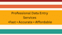 accurate data entry, copy paste and web research