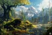 draw illustrate beautiful flat landscape illustration art