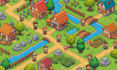 create 2d top down pixel art tileset pixel game tilemap rpg game environment