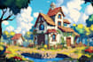 design detailed fantasy landscapes and environments