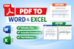 convert PDF to editable word or excel accurately