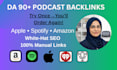 create high da podcast backlinks spotify amazon apple