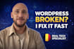 fix your wordpress error, bug or broken website urgently