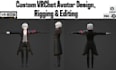 edit, customize vrchat vroid avatar with rig, tracking, cloths, toggles, texture