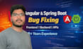 fix frontend and backend bugs in angular and spring boot