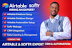 setup airtable n8n automation design softr webapp database as make com expert