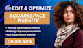 revamp squarespace website, edit and update your squarespace site