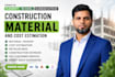 do construction material takeoff and cost estimation