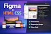 convert figma design to responsive HTML CSS