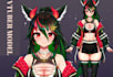 rig live2d cubism half body vtuber model toggles expression for virtual avatar