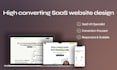 design a high converting saas UI UX landing page in figma