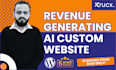 create, ai website, fullstack website with backend