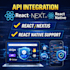integrate api in react nextjs or react native app