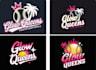 do unique modern softball team logo design