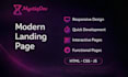 create a modern landing page using HTML CSS and javascript