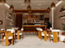 redesign restaurant interior 3d rendering,coffee shop,cafe,2d layout, floor plan