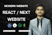 develop a professional website using nextjs, reactjs and tailwind CSS