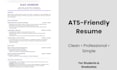design an ats friendly resume