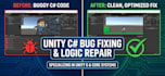 fix unity 2d game bugs and c sharp code errors