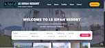 design hotel website or resort website landing page