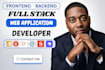 custom full stack ai website development, backend front end full stack developer