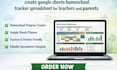 create google sheets homeschool tracker spreadsheet for teachers and parents