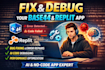 fix bugs and logic errors in your base44, replit, or no code web app