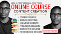 do instructional design, course creation, online course content, workbook design
