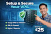 setup and secure your vps for wordpress or PHP website