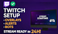setup, design and optimize your twitch channel