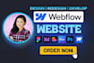 develop webflow website, figma to webflow, webflow animation, fix webflow