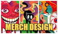 make merch design with surreal, urban, psychedelic style