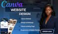 make responsive canva website design and canva landing page