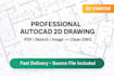 do professional autocad 2d drawings