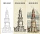 manually hand sketch architectural illustrations