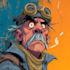 create fantasy superhero adventure comic illustrations
